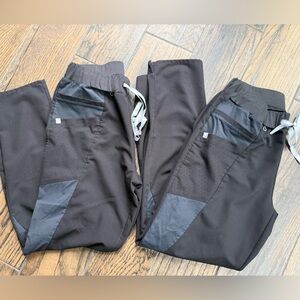 Figs Scrub Pants, 2 pair, Medium, Black